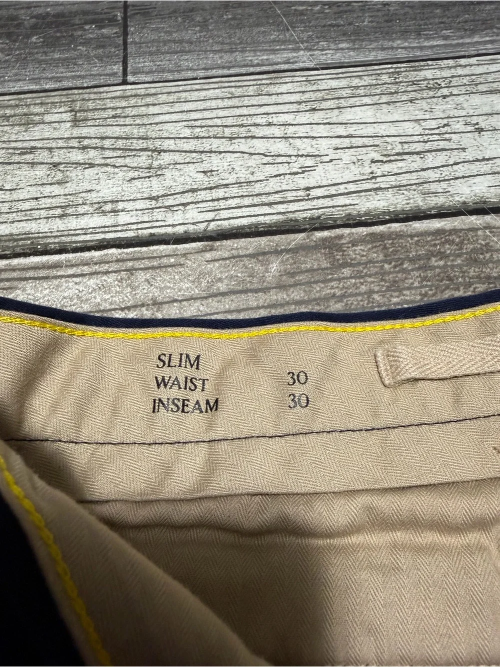 Banana Republic Slim Chino Pants Men’s 30x30 Navy Blue Stretch Twill